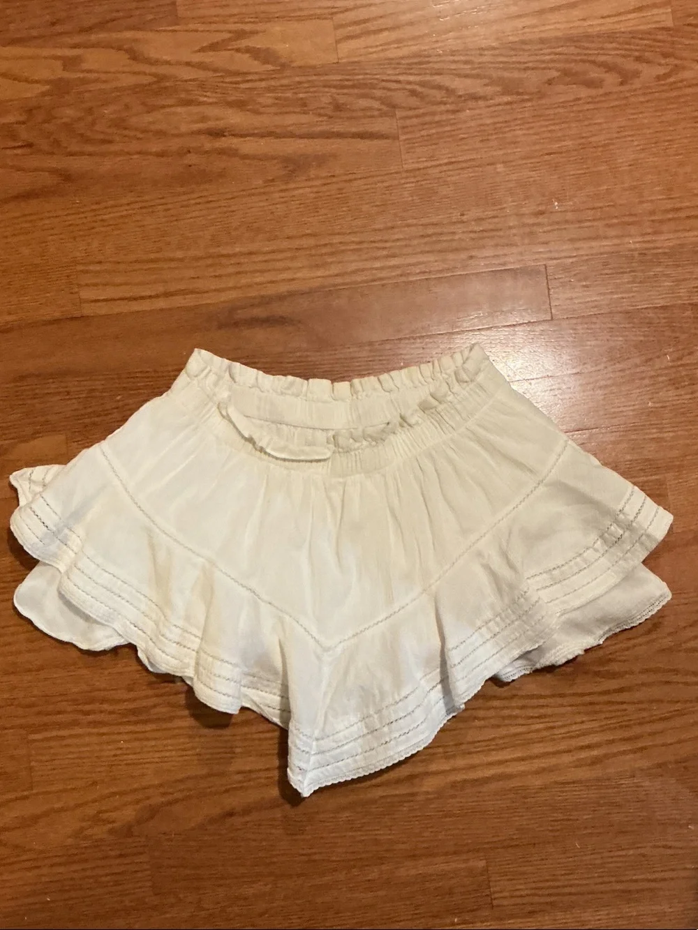 Aerie White Ruffle Skirt